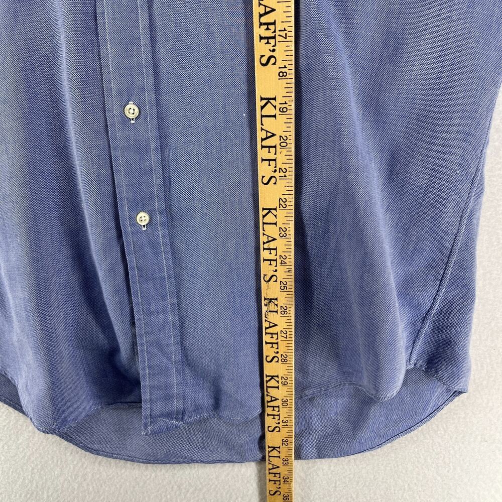 RALPH LAUREN Shirt Mens 15.5 33 Yarmouth Dress Button Down Cotton Blue - Picture 13 of 14